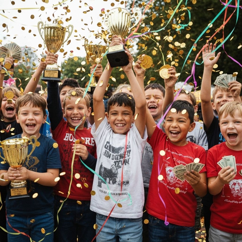 Kids winning prizes
